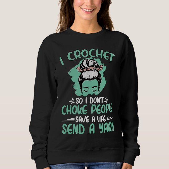 Jag Crochet, så jag väljer inte Farma Mamma Croc T Shirt (Framsida)