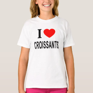Jag ❤️ CROISSAN I KÄRLEK CROISSANTS I HEART CROISS T Shirt