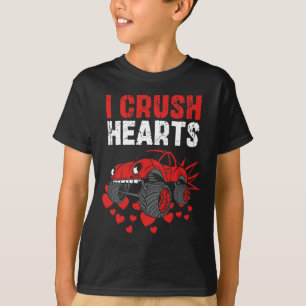 Jag Crush Hearts Monster Lastbil Boys T Shirt
