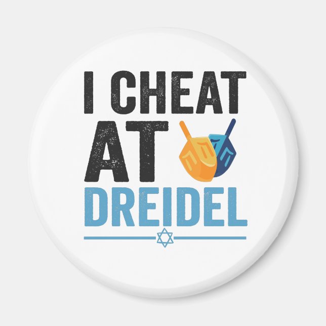 Jag Cvärmeat på Dreidel Funny Jewish Game Helgdag  Magnet (Framsidan)
