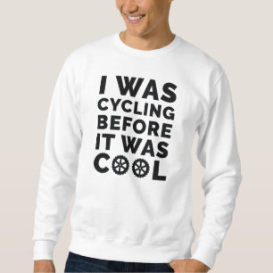 Jag cyklade innan det var Coola Lång Ärmad Tröja