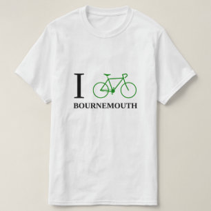 Jag cyklar BOURNEMOUTH (den gröna cykelsymbolen) T-shirt