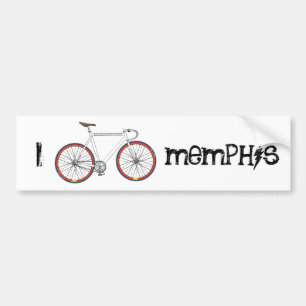 Jag cyklar den Memphis bildekalet Bildekal