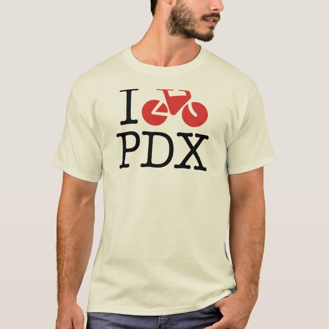 Jag cyklar den Portland T-tröja Tee (Framsida)