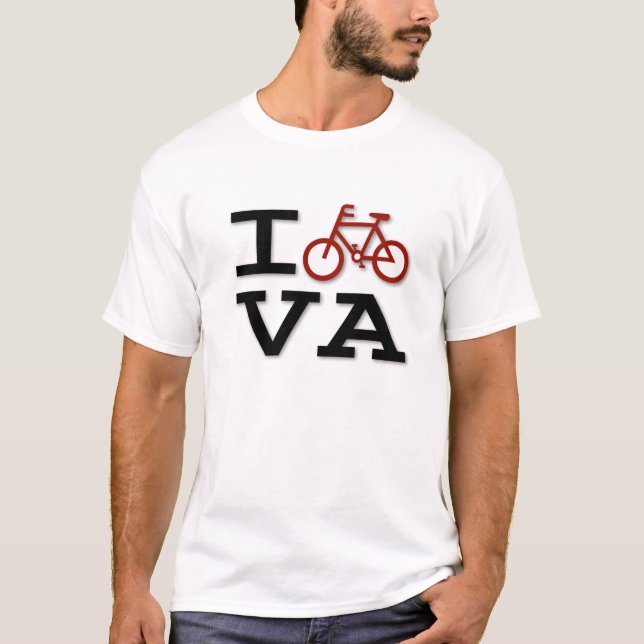 Jag cyklar den Virginia T-tröja Tee (Framsida)