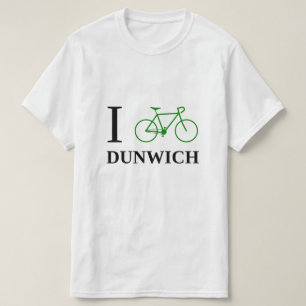 Jag cyklar DUNWICH (den gröna cykelsymbolen) Tee Shirt