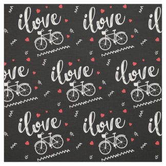  Jag cyklar i kärlek.Cykel trasa. Hjärta.Svart spe Tyg