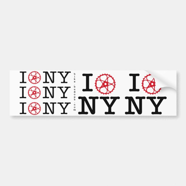 Jag cyklar NY Bildekal (Framsidan)