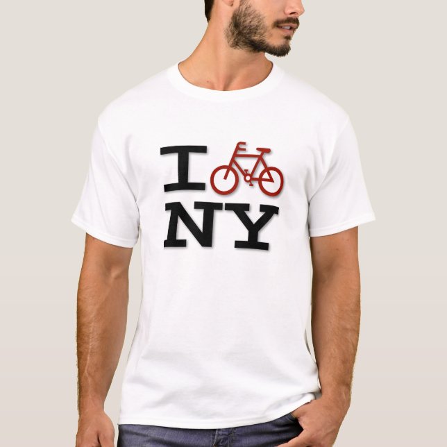 Jag cyklar NY-T-tröja Tee (Framsida)