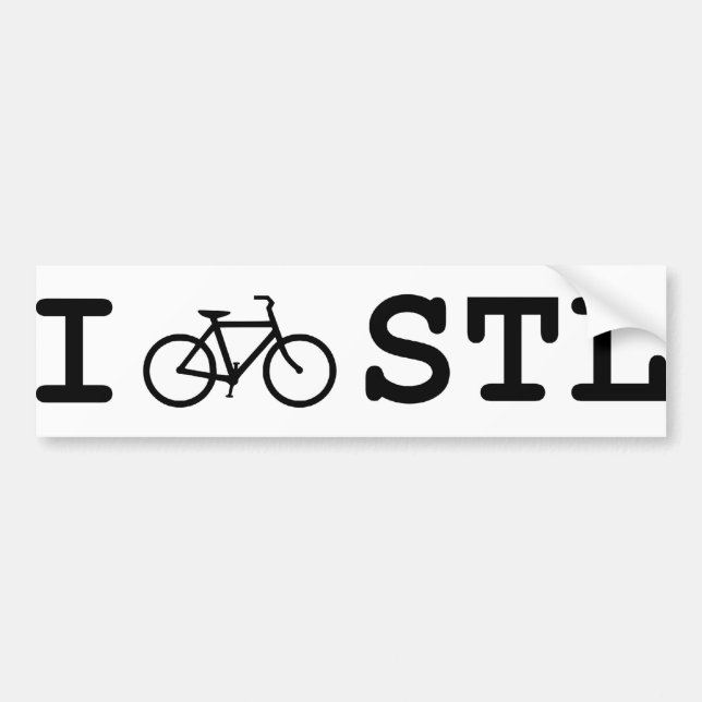 Jag cyklar STL för ditt fordon Bildekal (Framsidan)