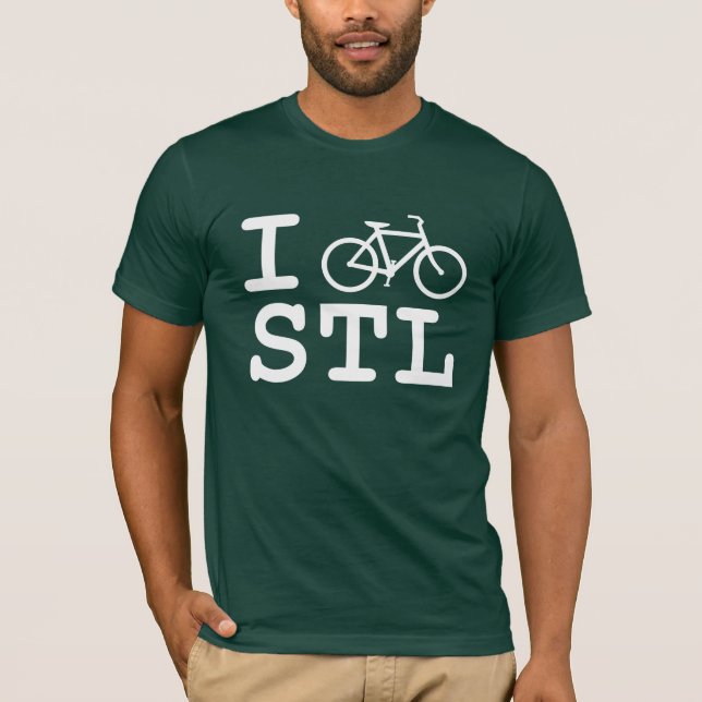 Jag cyklar STL (för mörka skjortor) Tee (Framsida)
