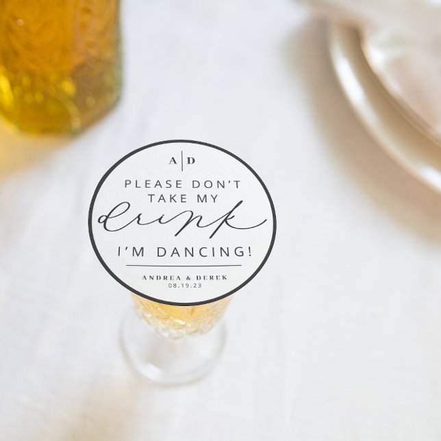 Jag dansar Bröllopsreception Drink Cover Underlägg (Skapare uppladdad)