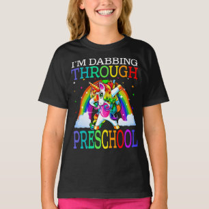Jag dansar genom Preschool Unicorn T Shirt