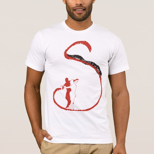Jag dansar salsa- och I-förmiddaglycklig… dig? Tee (Framsida)
