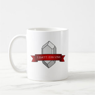 Jag daterar zirkoner- Zirkonkristall Kaffemugg