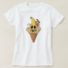 Jag delade, söt bananskrik t shirt