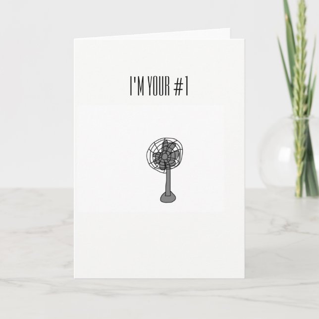 Jag den din förmiddagen numrerar 1 fläktkort helgkort (Framsida)