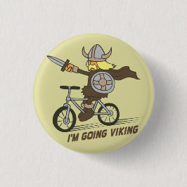 Jag den gående Viking för förmiddagen roliga Knapp