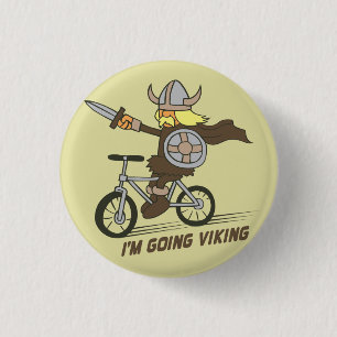 Jag den gående Viking för förmiddagen roliga Knapp