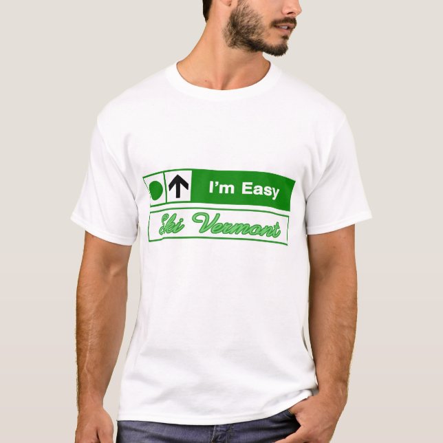 Jag den lätta förmiddagen skidar slingan tee shirt (Framsida)