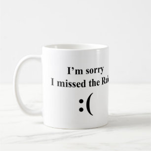 Jag den ledsna förmiddagen mig missa razzian kaffemugg