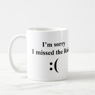 Jag den ledsna förmiddagen mig missa razzian kaffemugg