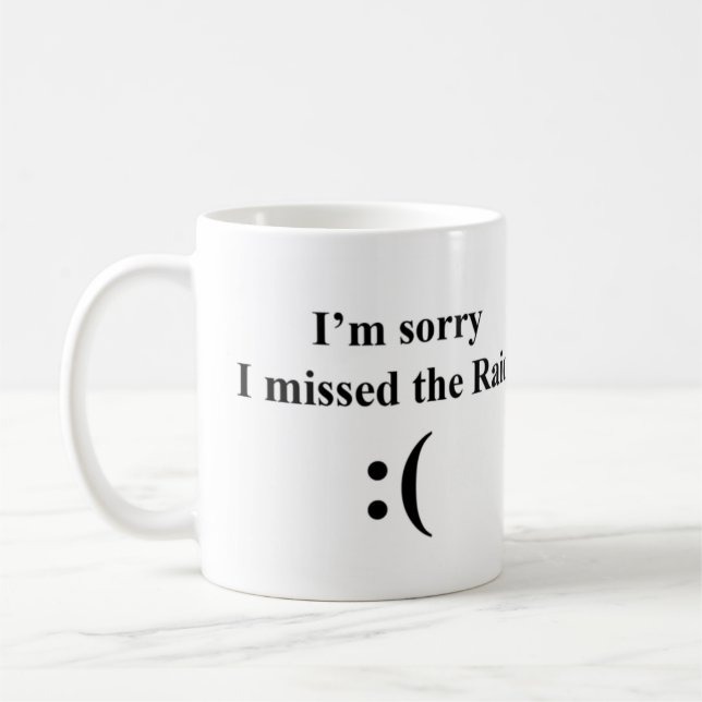 Jag den ledsna förmiddagen mig missa razzian kaffemugg (Vänster)