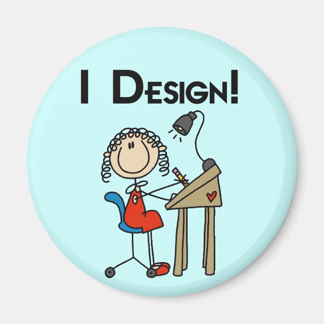 Jag designar T-shirts och presenter Magnet (Framsidan)