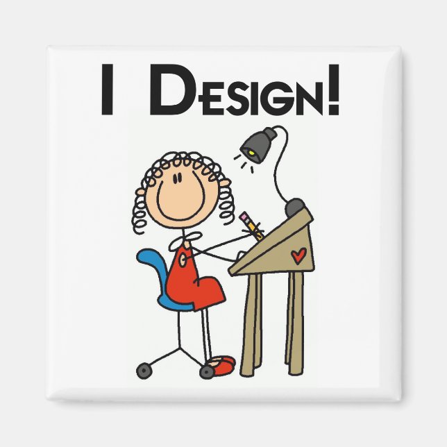 Jag designar T-shirts och presenter Magnet (Framsidan)