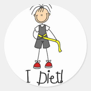 Jag Diet Sticker Runt Klistermärke