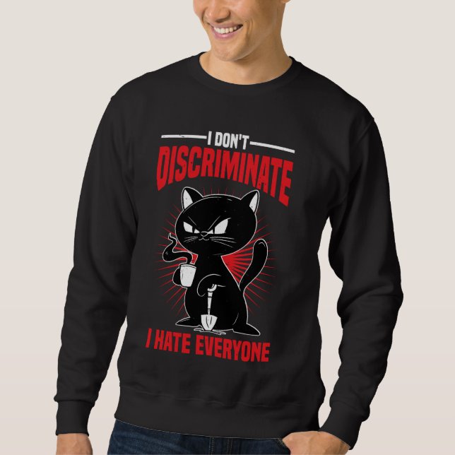 Jag diskriminerar inte alla.. lång ärmad tröja (Framsida)
