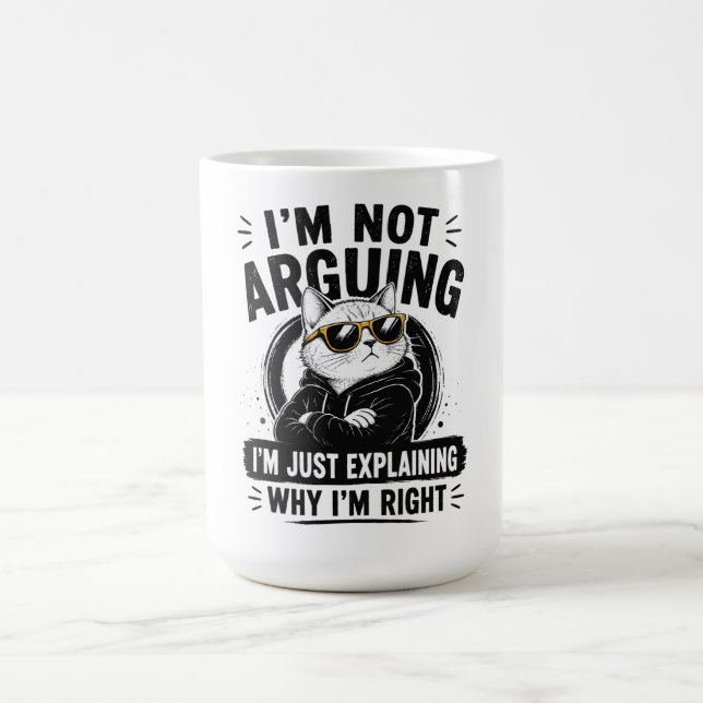 Jag Diskuterar Inte – Jag Förklarar Bara Varför Ja Kaffemugg (Center)