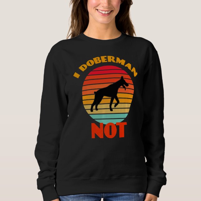 Jag Doberman Not Hund Retro T Shirt (Framsida)