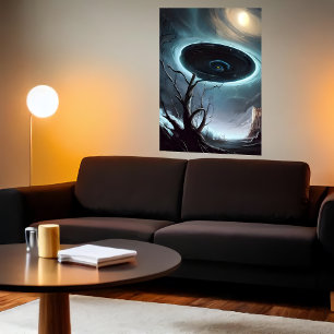 Jag dödades av en svart hål   AI Art Poster