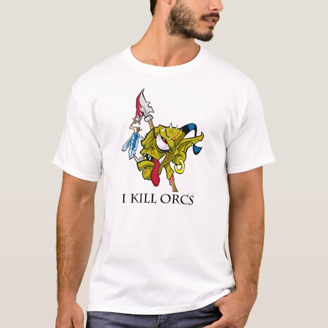 Jag dödar Orcs Tee (Framsida)