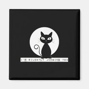 Jag dömer dig tyst, Cat Stare Meme Funny Judgm Magnet