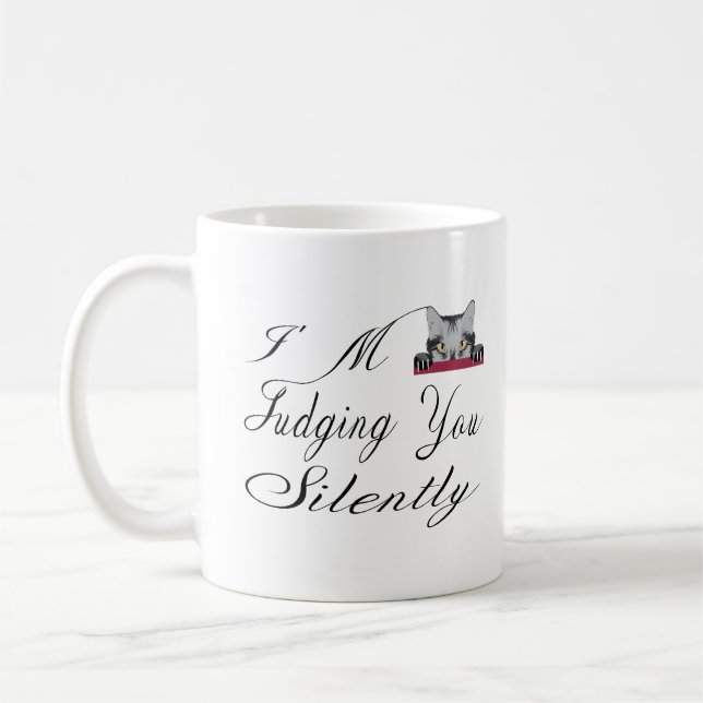 Jag dömer dig tyst kaffemugg (Vänster)