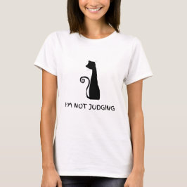 Jag Dömer Inte Rolig Svart Katt Grafisk Design T Shirt