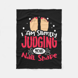 Jag Dömer Tyst Din Nagelform Fleecefilt