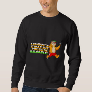 Jag Don Sweat I Produca Algae Sleeping Lazy Sloth  Lång Ärmad Tröja