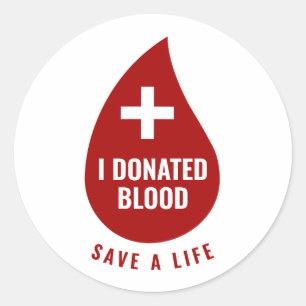 Jag donerade blod Spara A Life Sticker Runt Klistermärke