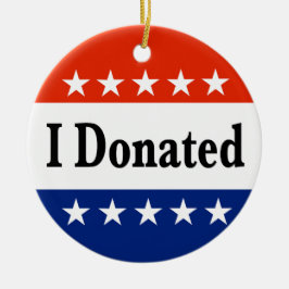 Jag donerade julgransprydnad keramik