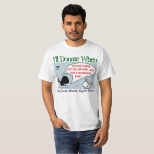 Jag donerar när RoseWrites T-shirt