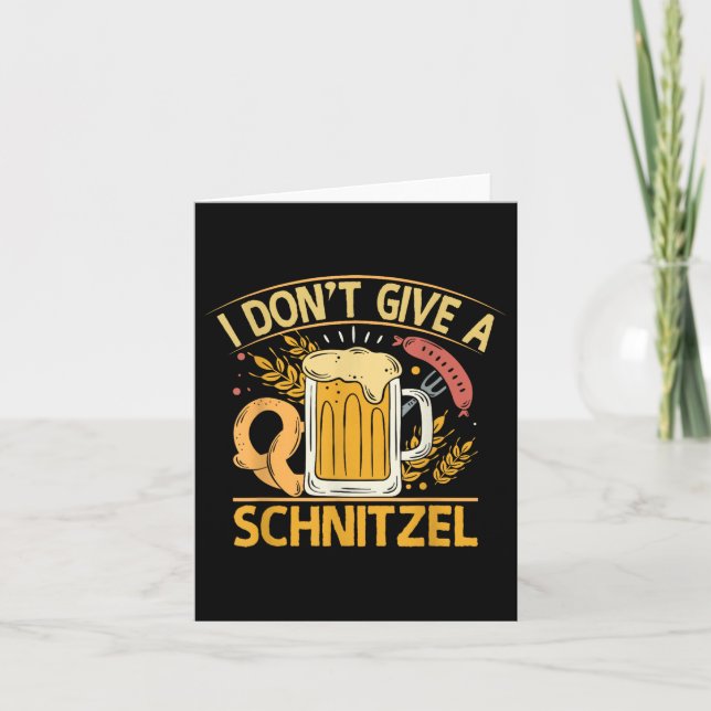 Jag Dont Ge A Schnitzel Beer Pretzel Kort (Framsida)