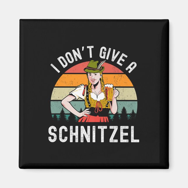 Jag Dont Ge A Schnitzel Beer Wurst Funny German Pr Magnet (Framsidan)