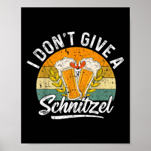 Jag Dont Ge A Schnitzel Funny German Manar Women Poster