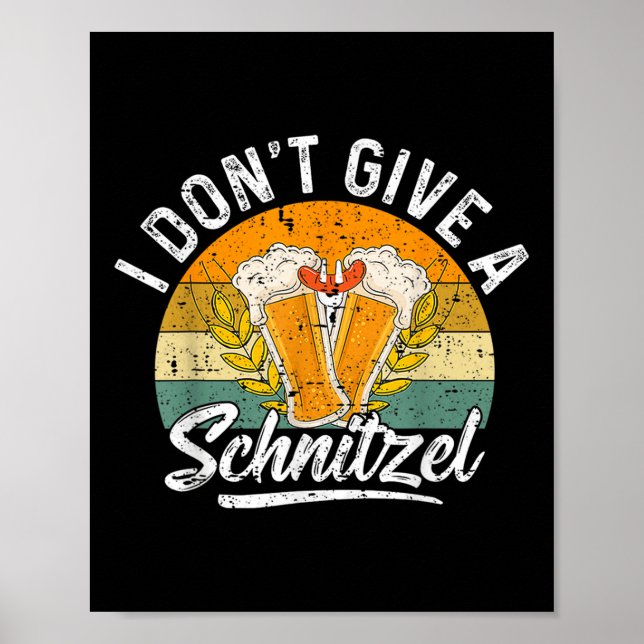 Jag Dont Ge A Schnitzel Funny German Manar Women Poster (Framsidan)
