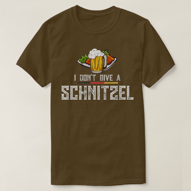 Jag Dont Ge A Schnitzel German Tyskland Wurst Okto T Shirt (Design framsida)