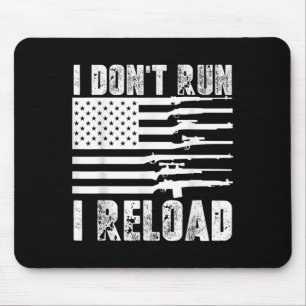 Jag Dont Springa I Reload Pro Guns American Flagga Musmatta