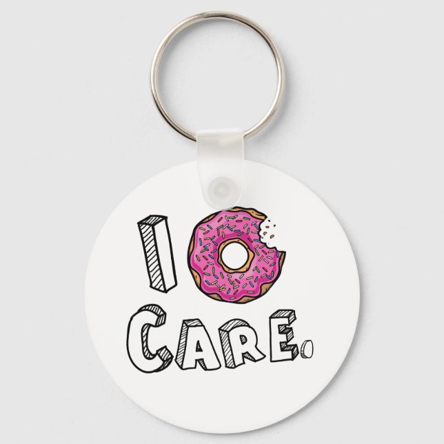 Jag Donut Care Funny Nyckelring (Framsida)